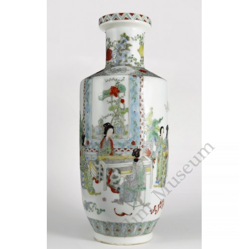 1031  A  Kang-Xi Famille Rose Enameled Vase 